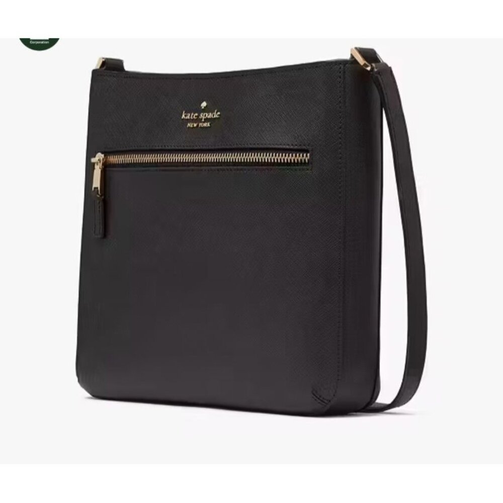 Kate Spade Purse + Wristlet Set Black Sadie North South Crossbody + Staci L Zip - Picture 5 of 16
